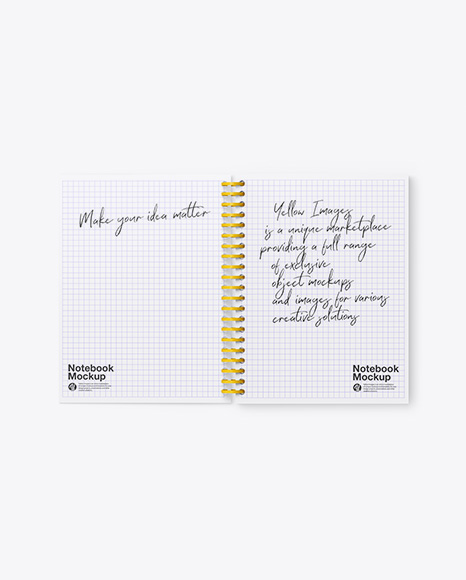 Opened Textured Notebook Mockup