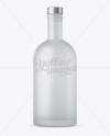 Frosted Glass Vodka Bottle Mockup - Front View Frosted Glass Vodka Bottle Mockup - Front View
