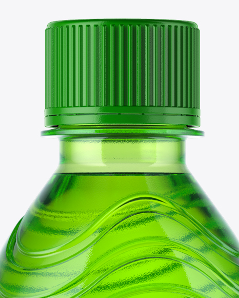 Green PET Bottle Mockup