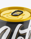 500ml Aluminium Can With Glossy Finish Mockup (High-Angle Shot)