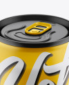 500ml Aluminium Can With Matte Finish Mockup (High-Angle Shot)