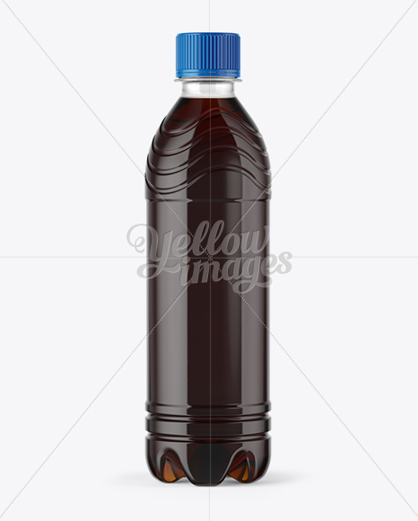 PET Bottle with Cola Mockup