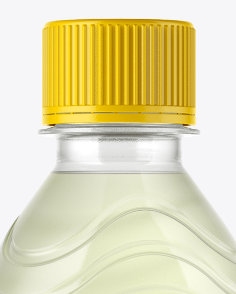 PET Bottle with Lemonade Mockup