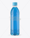 PET Bottle with Blue Cola Mockup