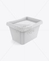500g Glossy Butter Tub Mockup - Halfside View (High-Angle Shot)