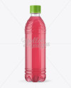 PET Bottle with Pink Cola Mockup