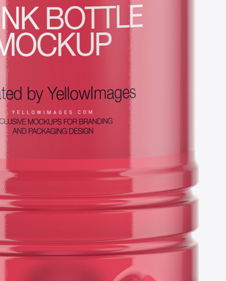 PET Bottle with Pink Cola Mockup PET Bottle with Pink Cola Mockup