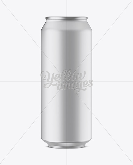 500ml Matte Aluminium Can Mockup (Eye-Level Shot)