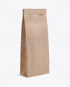 Kraft Paper Bag w/ a Kraft Paper Tin-Tie Mockup - Halfside View