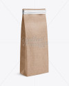 Kraft Paper Bag w/ a Metallic Tin-Tie Mockup - Halfside View