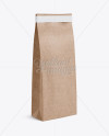 Kraft Paper Bag w/ a Paper Tin-Tie Mockup - Halfside View