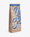 Kraft Paper Bag w/ a Paper Tin-Tie Mockup - Halfside View