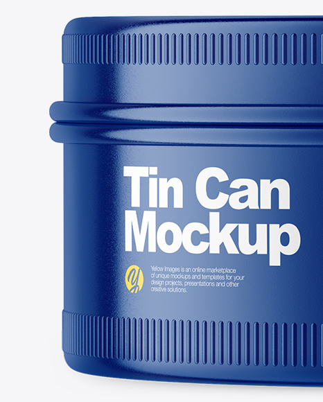 Glossy Round Tin Box Mockup