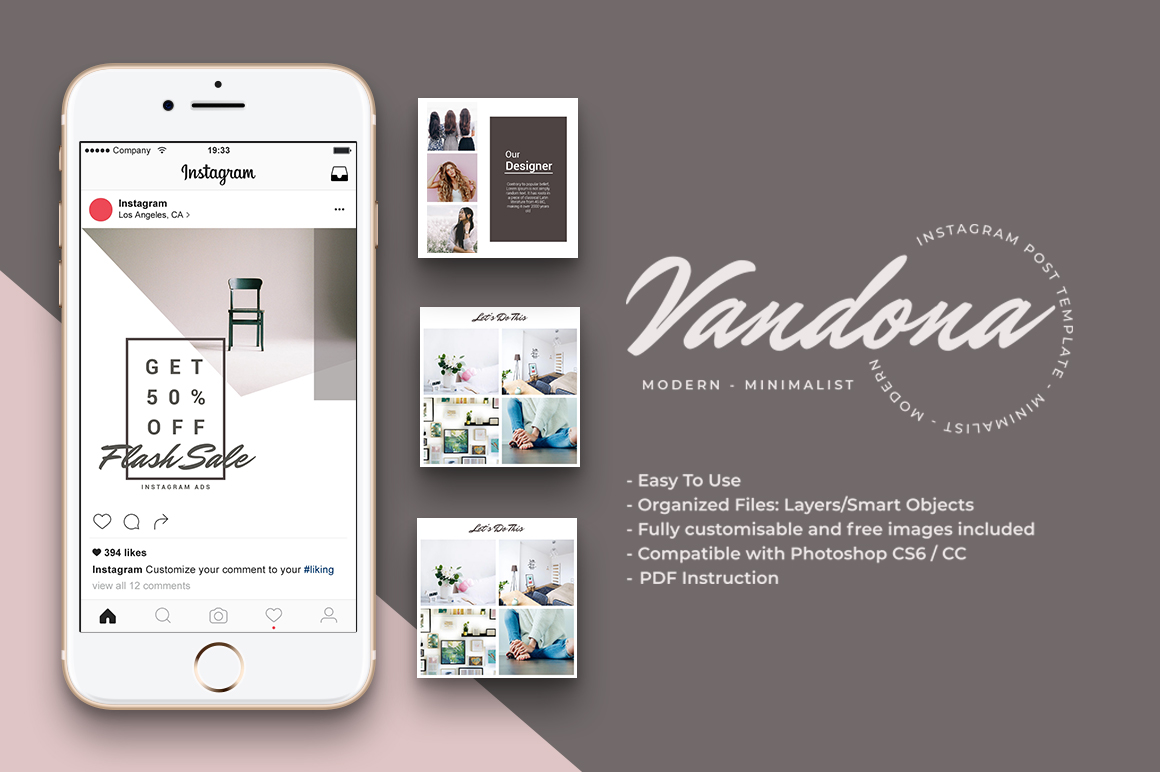 Vandona - 30 Instagram Post Template