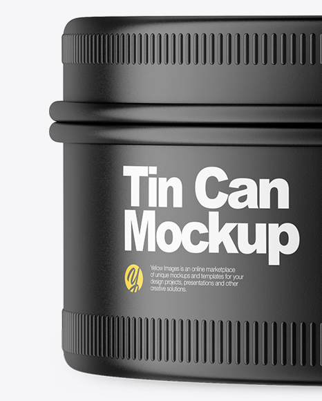 Matte Round Tin Box Mockup