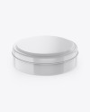 Glossy Round Tin Box Mockup