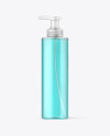 Clear Cosmetic Bottle with Pump Mockup Clear Cosmetic Bottle with Pump Mockup