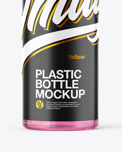 Clear Cosmetic Bottle with Pump Mockup Clear Cosmetic Bottle with Pump Mockup