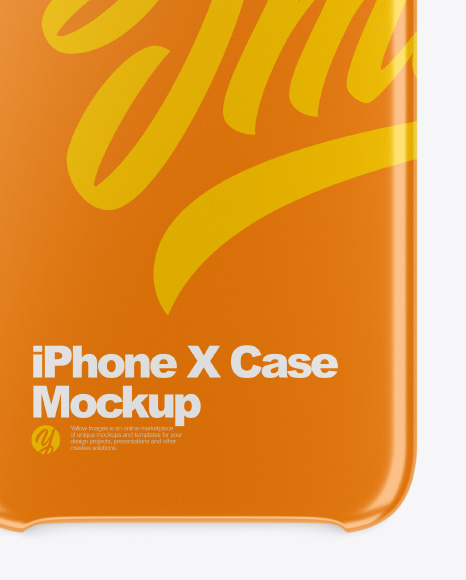 iPhone X Glossy Case Mockup