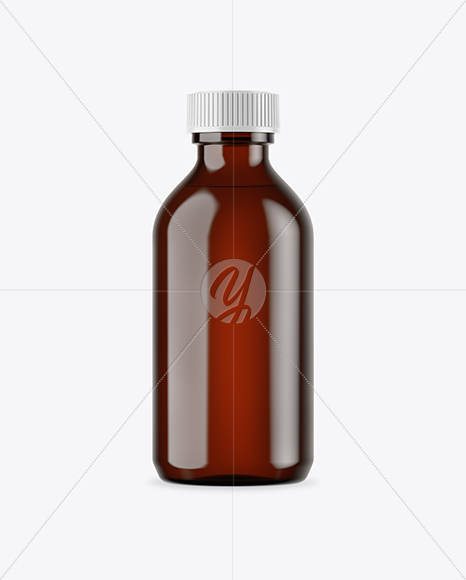 100ml Amber Glass Oil Bottle Mockup