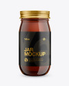 Dark Amber Glass Jar Mockup