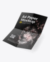 Glossy A4 Paper Mockup