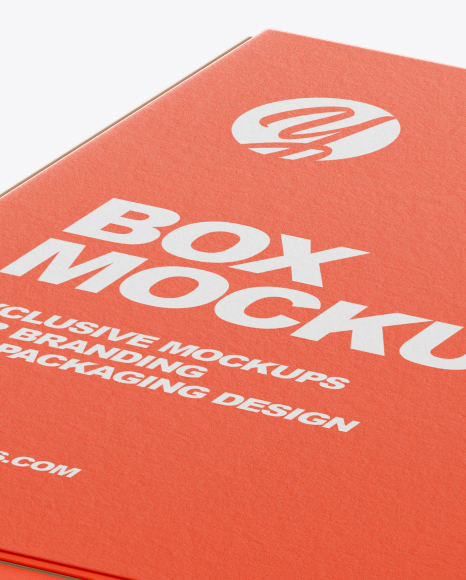 Box Mockup - Half Side View