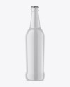 Glossy Ceramic Beer Bottle Mockup