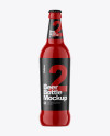 Glossy Ceramic Beer Bottle Mockup