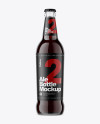 Clear Glass Bottle With Brown Ale Mockup