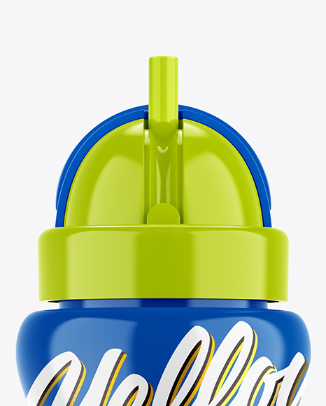 Glossy Plastic Bottle Mockup