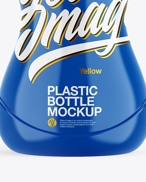 Glossy Plastic Bottle Mockup