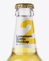 Clear Glass Bottle With Lemonade Mockup