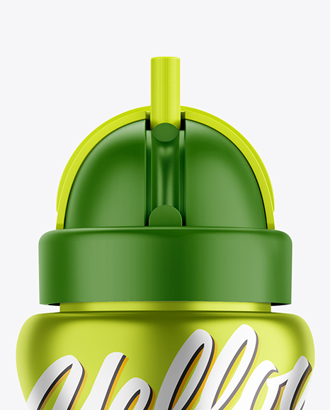 Metallic Plastic Bottle Mockup