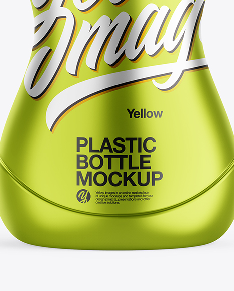 Metallic Plastic Bottle Mockup