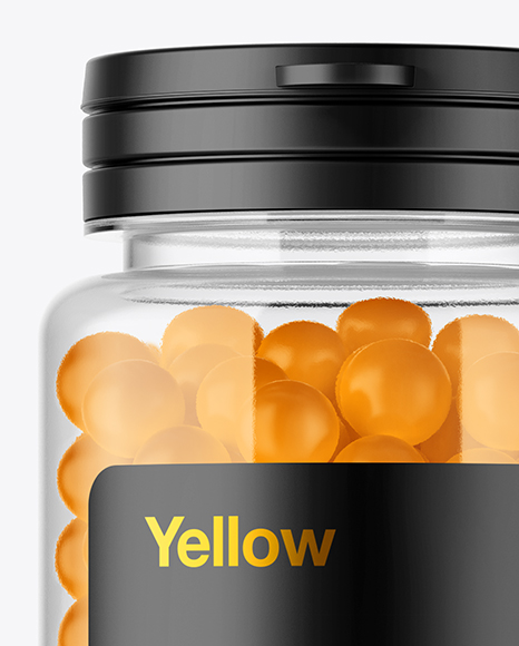 Clear Pills Bottle Mockup