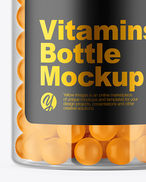 Clear Pills Bottle Mockup