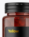 Amber Pills Bottle Mockup