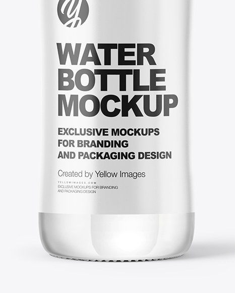 Clear Glass Water Bottle Mockup