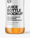 Clear Glass Apple Juice Bottle Mockup