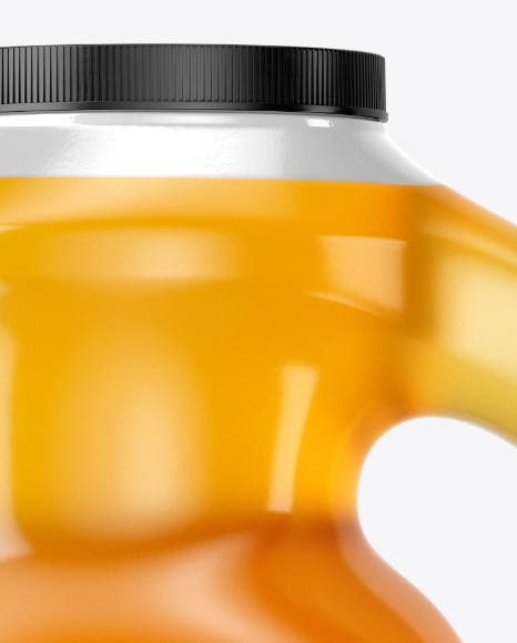 Plastic Jug w/ Pure Honey Mockup