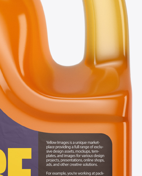 Plastic Jug w/ Pure Honey Mockup