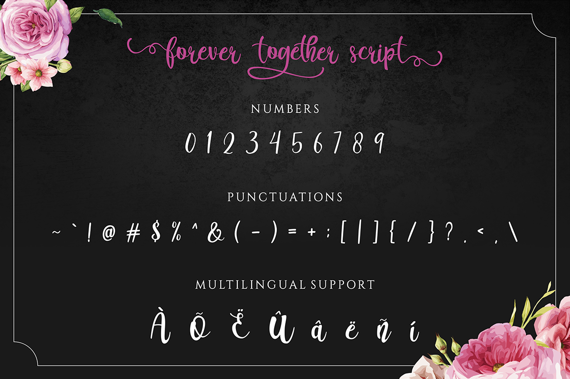 Forever Together // Romatic Font Duo (10 styles)