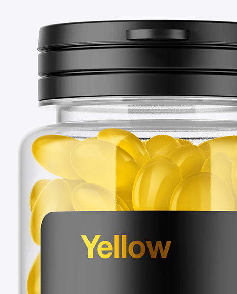 Clear Pills Bottle Mockup