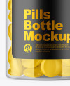 Clear Pills Bottle Mockup