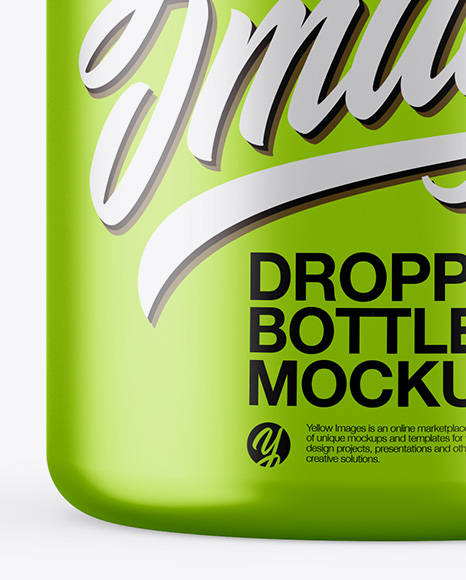 Metallic Dropper Bottle Mockup