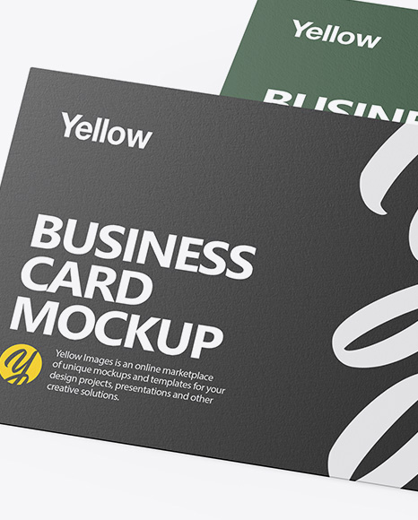 Stack of Paper Business Cards Mockup