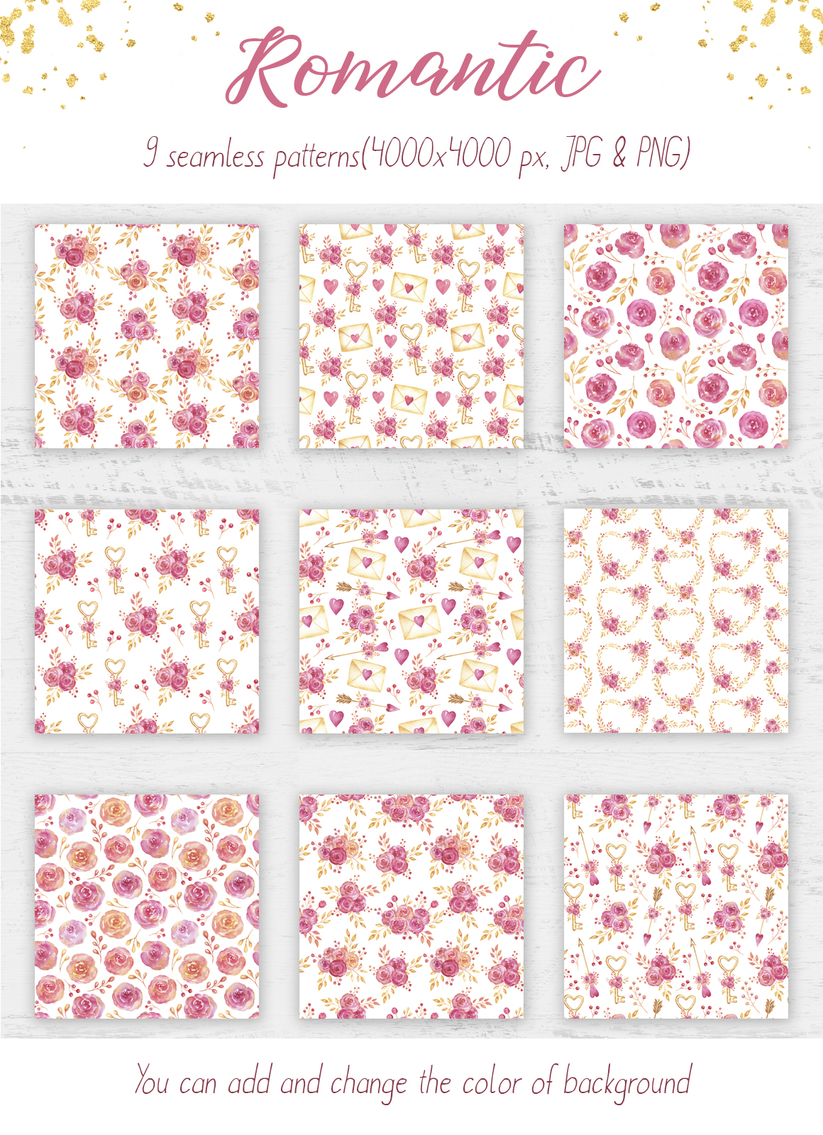 Romantic and Valentines Day Watercolor Collection Romantic and Valentines Day Watercolor Collection