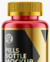 Metallic Plastic Pills Bottle Mockup