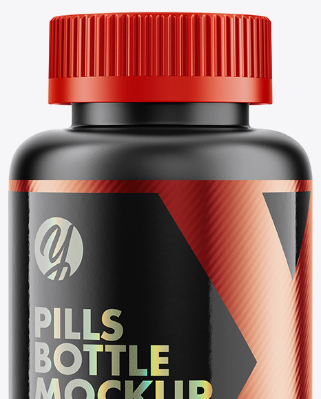 Matte Plastic Pills Bottle Mockup